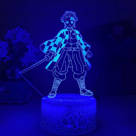 3D Yövalo Kimetsu No Yaiba Tanjiro Kamado Hahmo Led Yövalo Lapsille Makuuhuoneen Sisustukseen Yövalo Lapsen Työpöydälle 3D Lamppu Demon Sla