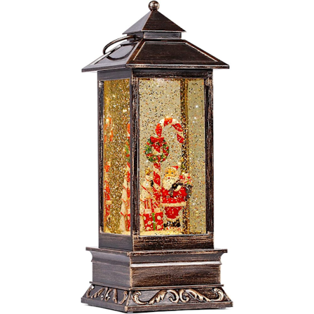 Julelykter, opplyst vannlykt med USB-ledning/batteridrevet, syngende batteridrevet musikalsk opplyst snøkule til jul