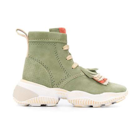 Hogan, Lace-Up shoes Groen, Dames, Maat:40 EU
