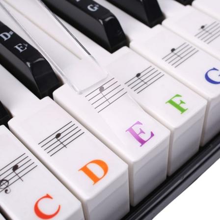 Flerfargede pianoklistermerker Keyboard Key Note Avtagbar Note Lab Multicolor one size Multicolor one size