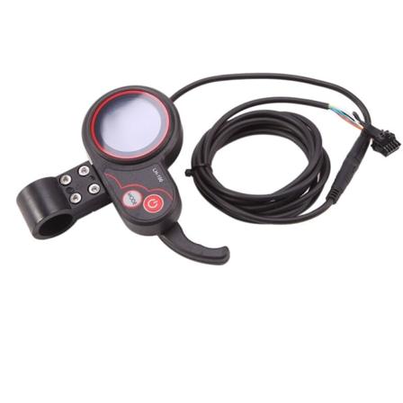 LCD-LH100 24V/36V/48V/60V 6-stifts elektrisk cykeldisplay tumgasreglage hastighetsmätare kontrollpanel för elektrisk skoter