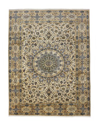Hand Knotted Persian Keshan Rug 312X420 Brown/Orange