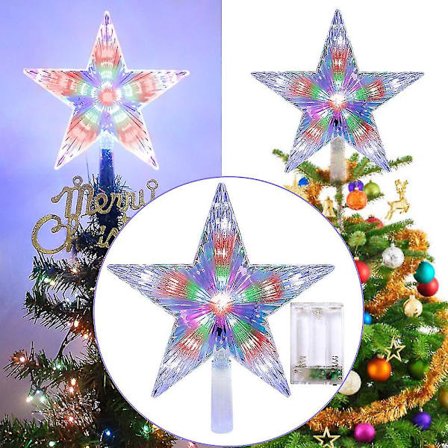 Juletrærtoppstjerne 7" 31 LEDer RGB Nattlys For Juledekor