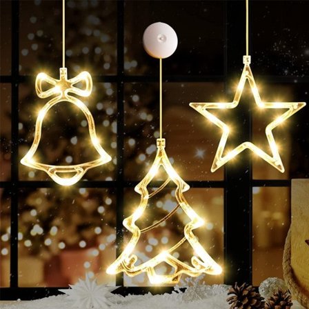 Julevinduerlysdekorasjoner, batteridrevet jul