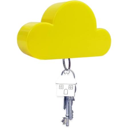 Creative Magnetic Dekorative Hook Cloud Magnet Nøkkelring (gul),