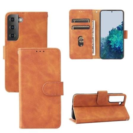 Samsung Galaxy S22 Fodral Skin Touch Läder Brun