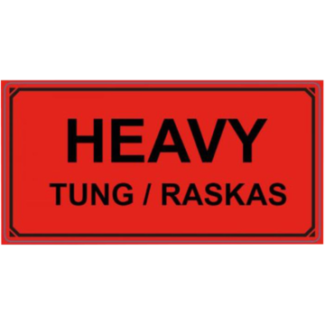 Advarselsetikett Heavy/Tung*