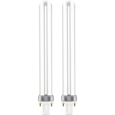 G23 2-pins 11W Kompaktlysrør, Nøytral Hvit 6500K, Energibesparende, Øyebeskyttelse, Ikke Dimbar, 2 stk