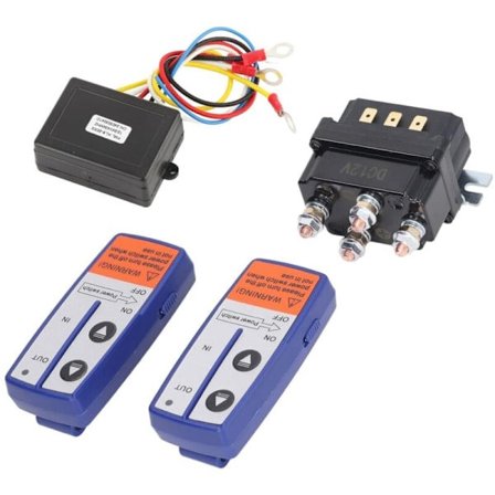 12V 250A Industriell Vinsjreler Fjernkontroll Reler Kontaktor Bryter for ATV UTV 2000 til 5000lbs Vinsj med 6 Beskyttelsesdeksler Ovsor