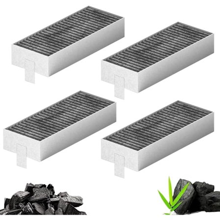 Pakke med 4 Aktiveret Kulfiltre kompatible Emhætter Siemens HZ9VRCR0 Bosch HEZ9VRUD0 17004796 Udskiftningsfilter