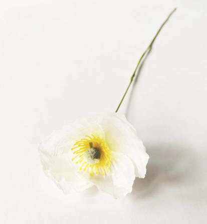 Trend Design Kunstig Blomst Valmue Hvit 50cm