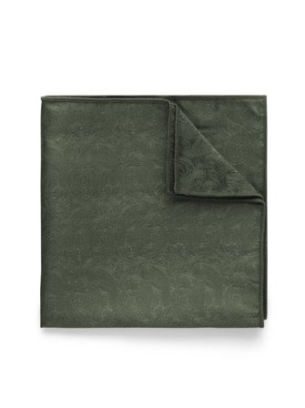 John Henric Men's Olivgrün Formelles Einstecktuch Size Onesize