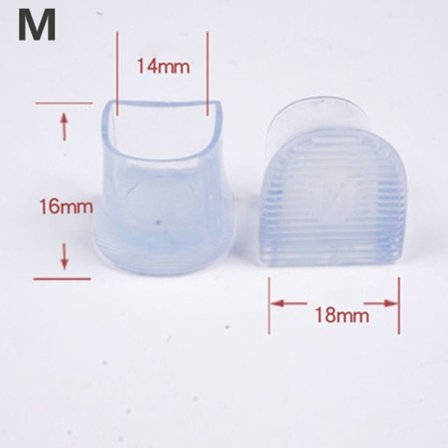 10 par højhælede beskyttere Hælstoppere WHITE M