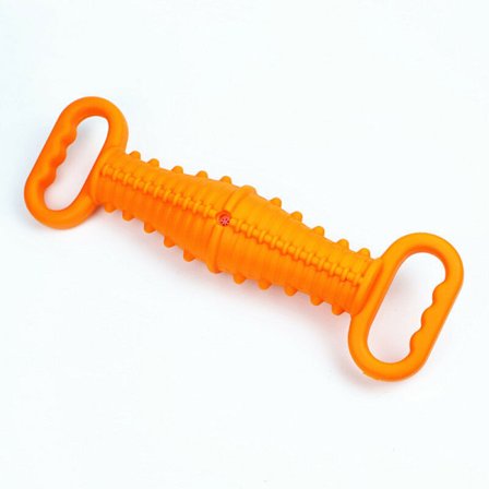Uknuselig hundeleke for store aggressive tyggere, solide tyggeleker for store hunder, interaktive leker for store hunder (oransje)
