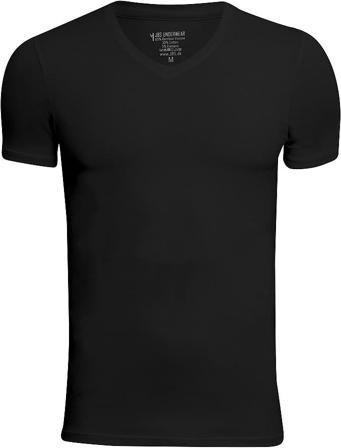 JBS 2-pack V-neck bamboo økologisk bomuld Sort S, Tøj & Bolig, T-shirts, Herre T-shirts