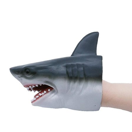 Handdocka Leksak Realistisk Latex Djur Haj Barnleksak (haj)