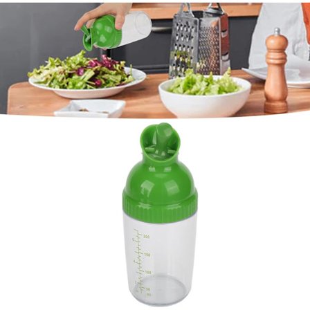 200 ml salatdressing-shaker, matkvalitet synlig dressingflaske hjemmelaget lekkasjesikkert