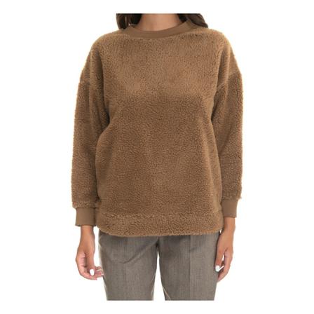 Max Mara Weekend Ribera Round-necked pullover , Beige , Dames , Maat: S Hoodies & Sweatvesten
