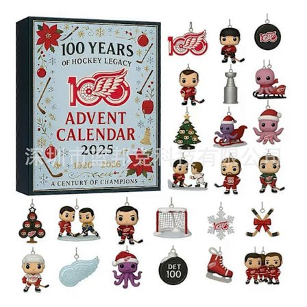 Detroit Red Wings 100-vuotisjuhlavuoden joulukalenteri sokkolaatikko