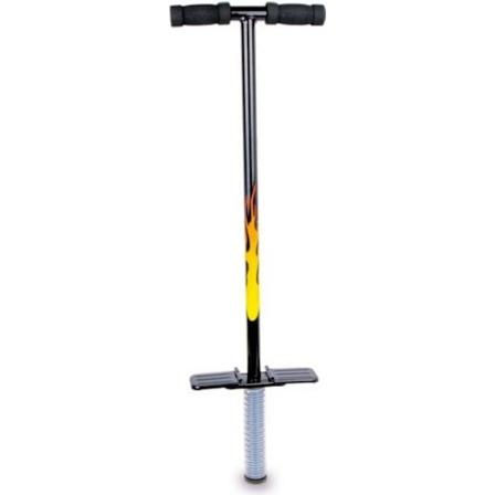 Taitettava pogotikku lapsille - PIENI JALKA - Keltainen - Korkeus 90cm - Metalli svart och låga