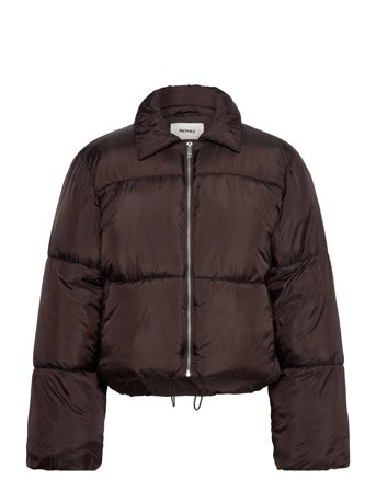 Monki Puffer Jacket - Brown - XL