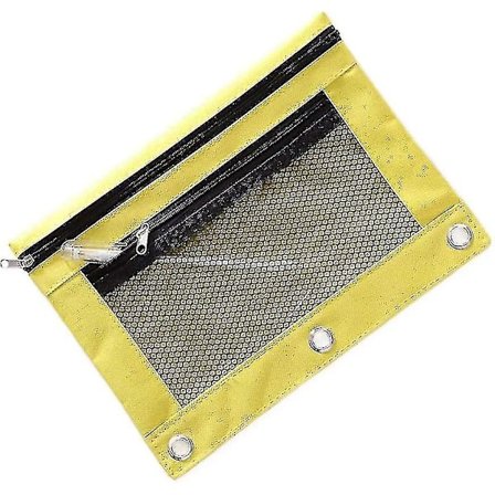 Kynäpussi vetoketjulla (keltainen)