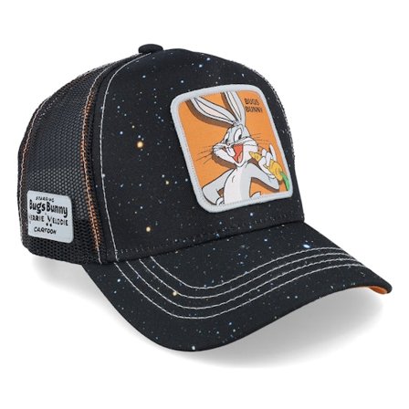 Capslab - Svart trucker Caps - Looney Tunes Bugs Bunny Black Trucker @ Hatstore