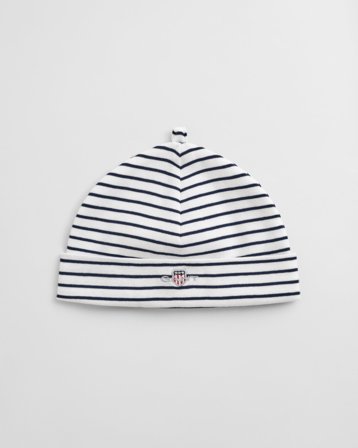 GANT Kinder Beanie mit Streifen (ONE SIZE) Weiß