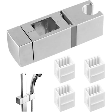 Universell dusjhodeholder, dusjhodeholder, firkantet dusjhodeholder, justerbar diameter, enkel installasjon