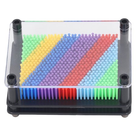 3D Pin Art Toy Färgglad Plast Pin Art Board 3D Needle Art Leksak för Barn Present Svart bakgrund