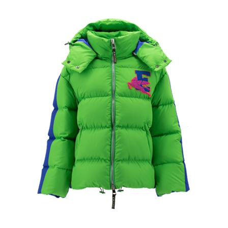 Etro, Down jacket Groen, Dames, Maat:S,stof,Patches