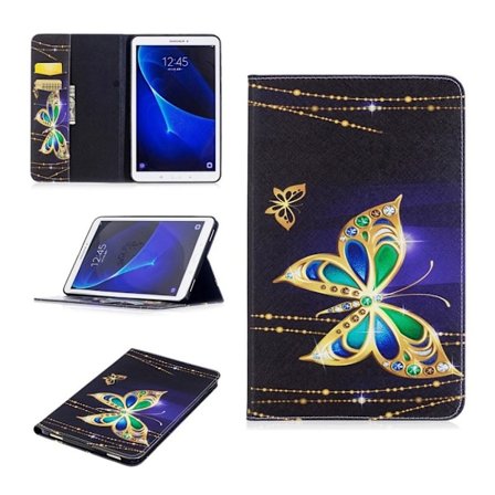 Samsung Galaxy Tab A 10.1 (2016) uniikki nahkakotelo - Kaunis perhonen