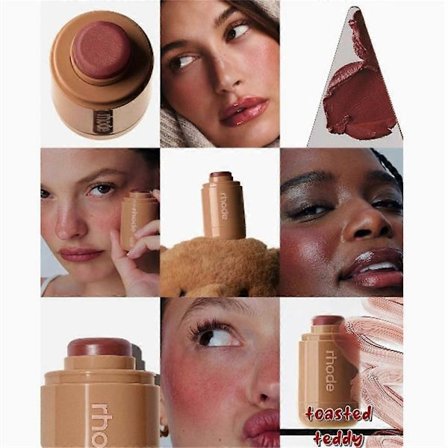 Rhode Cream Blush stick, naturlig matt finish makeup blush stick, fuktighetsgivende langvarig lett blandbar blush for kinn