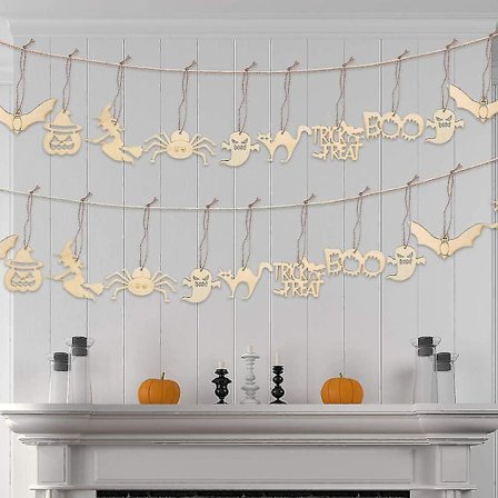 10 stk Halloween Treskiver - Hengende Håndverk Med Snor