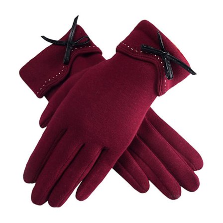 Snøhansker Full Finger Cover Varm Termisk Sløyfe Decor Skjerm