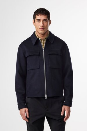 NN07 Alban Jacket male Blue Certified Wool