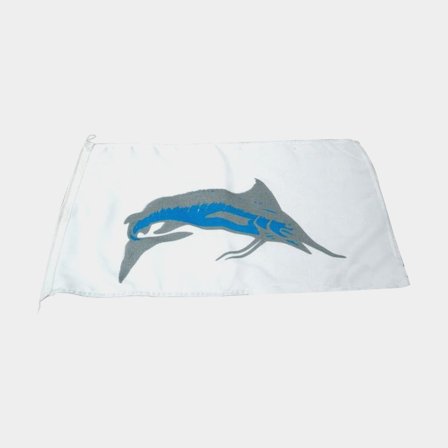 Humorní lodní vlajka Ryba, 45 x 30 cm