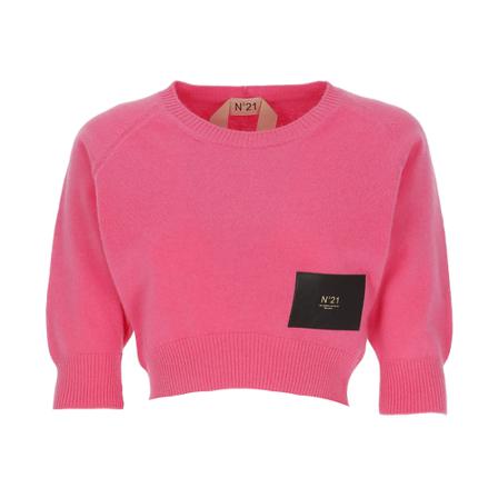 Msgm Round-neck Strik Pink, Dame Striktrøjer