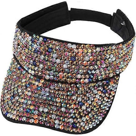 Solskærms Hat til Kvinder Solhat Bred Skygge Sammenrullelig Hestehale Sommer Strandhat Foldbar Tom Top Hat Golf Cap