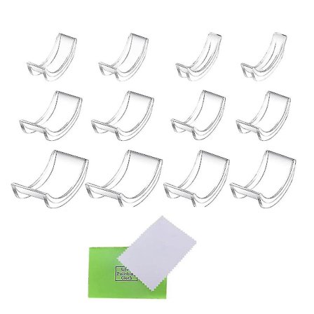 12 stk Usynlige Ringjusterere til Løse Ringe - Passer til Alle Ringe - Ringklips til at Gøre Ringe Mindre