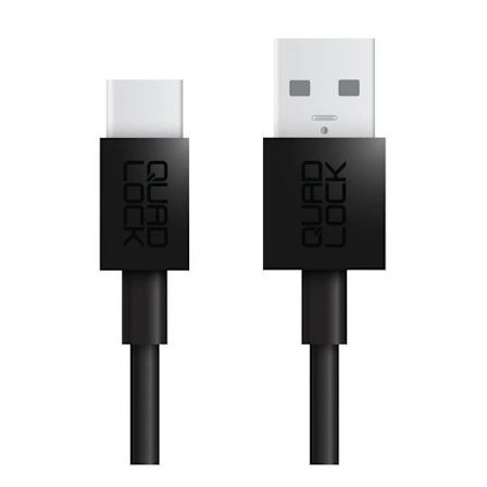 USB-A till USB-C-kabel - Quad Lock - 20 cm - Svart - Dataöverföring och laddning