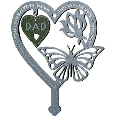 Puutarhamuistolaatta Spades Aika isälle Muistolahja 16,1 cm x 13,7 cm