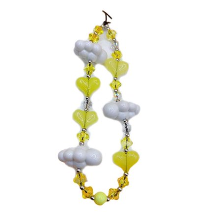 Sød Sky Telefon Vedhæng Telefon Charm Håndlavet Hjerte Mobiltelefonkæde Telefonrem Akryl Materiale Gave til Piger