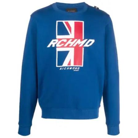John Richmond Sweatshirt Ump22022Fe Blå, Herre Sweatshirts