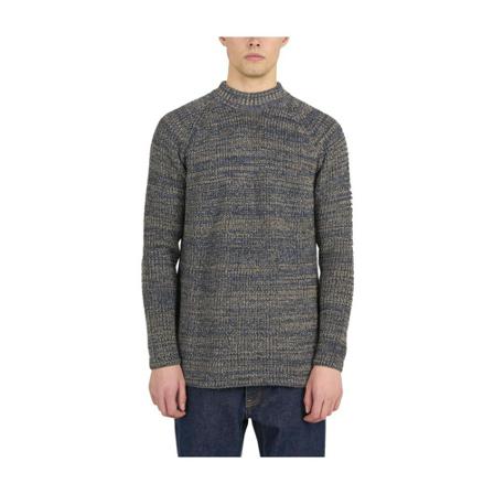 Knowledge Cotton Apparel Ribbed knit sweater Blå, Herre