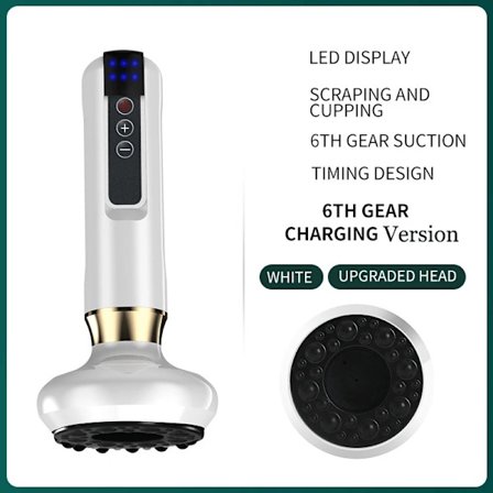 Elektrisk koppemassasje Vakuum sugekopper GuaSha Anti Cellulitt Skjønnhet Helse Skraping Infrarød varme Slanking Massasjeterapi