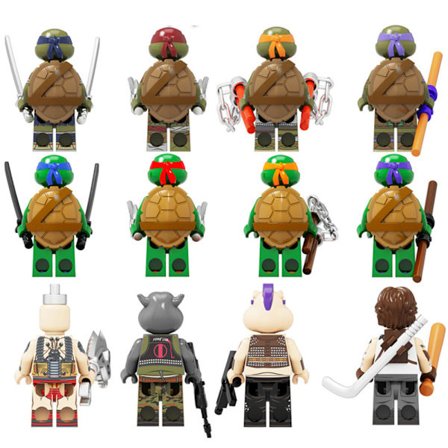 PCS Teenage Mutant Ninja Turtles Blockfigurer Leksak Jul