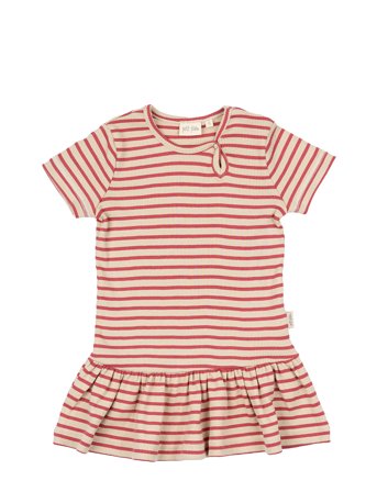 Dress S/S Modal Striped Red Petit Piao