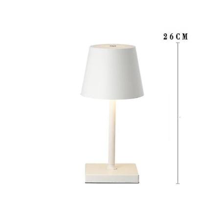 Led bordslampa Typ-c 5200mah batteri trådlös laddningsbar Ip54 vattentät lyxig sängbord dekoration Led lampor hem dekoration [DB] White Mini Iron