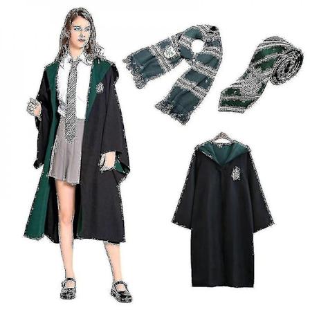 Vuxen Herr Dam Wizard Harry Potter Fancy Dress Cloak Kostym Cospla_y only tie one size